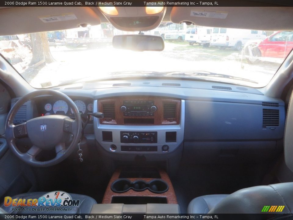 2006 Dodge Ram 1500 Laramie Quad Cab Black / Medium Slate Gray Photo #20