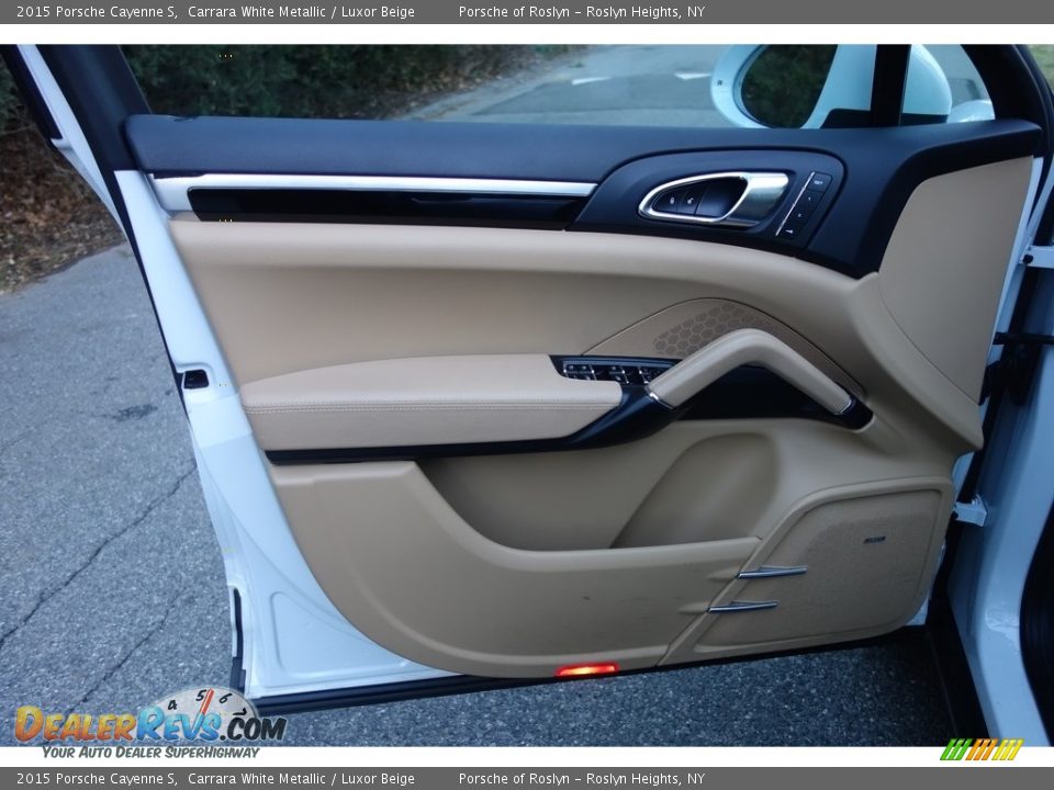 2015 Porsche Cayenne S Carrara White Metallic / Luxor Beige Photo #11