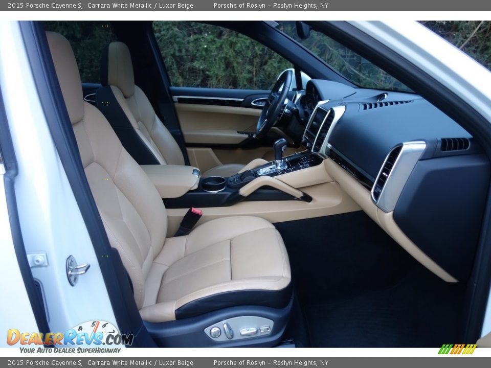 2015 Porsche Cayenne S Carrara White Metallic / Luxor Beige Photo #15