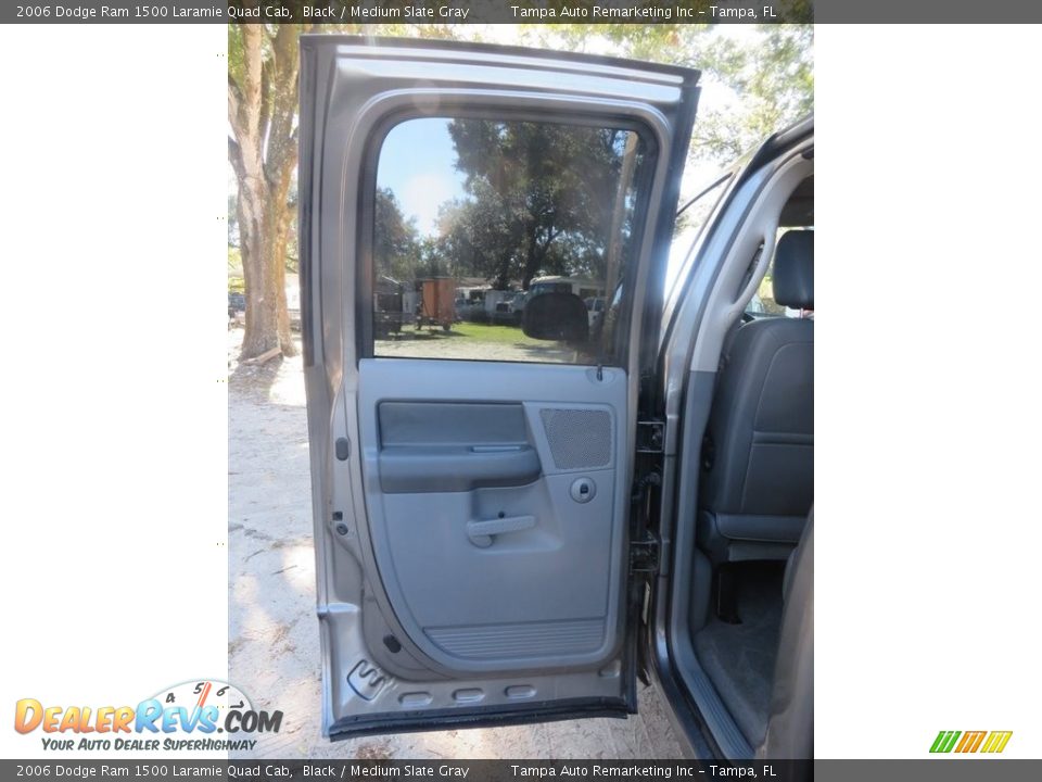 2006 Dodge Ram 1500 Laramie Quad Cab Black / Medium Slate Gray Photo #26