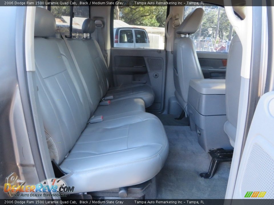 2006 Dodge Ram 1500 Laramie Quad Cab Black / Medium Slate Gray Photo #28