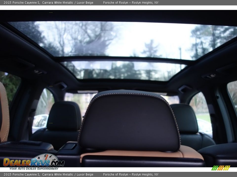 2015 Porsche Cayenne S Carrara White Metallic / Luxor Beige Photo #18