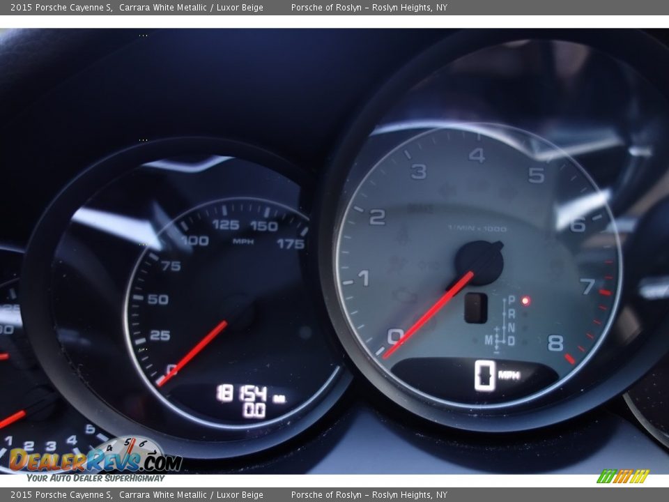 2015 Porsche Cayenne S Carrara White Metallic / Luxor Beige Photo #21