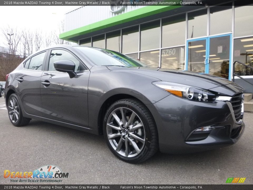 2018 Mazda MAZDA3 Touring 4 Door Machine Gray Metallic / Black Photo #2