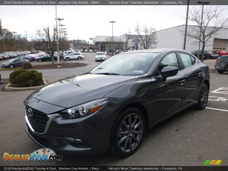 2018 Mazda MAZDA3 Touring 4 Door Machine Gray Metallic / Black Photo #4