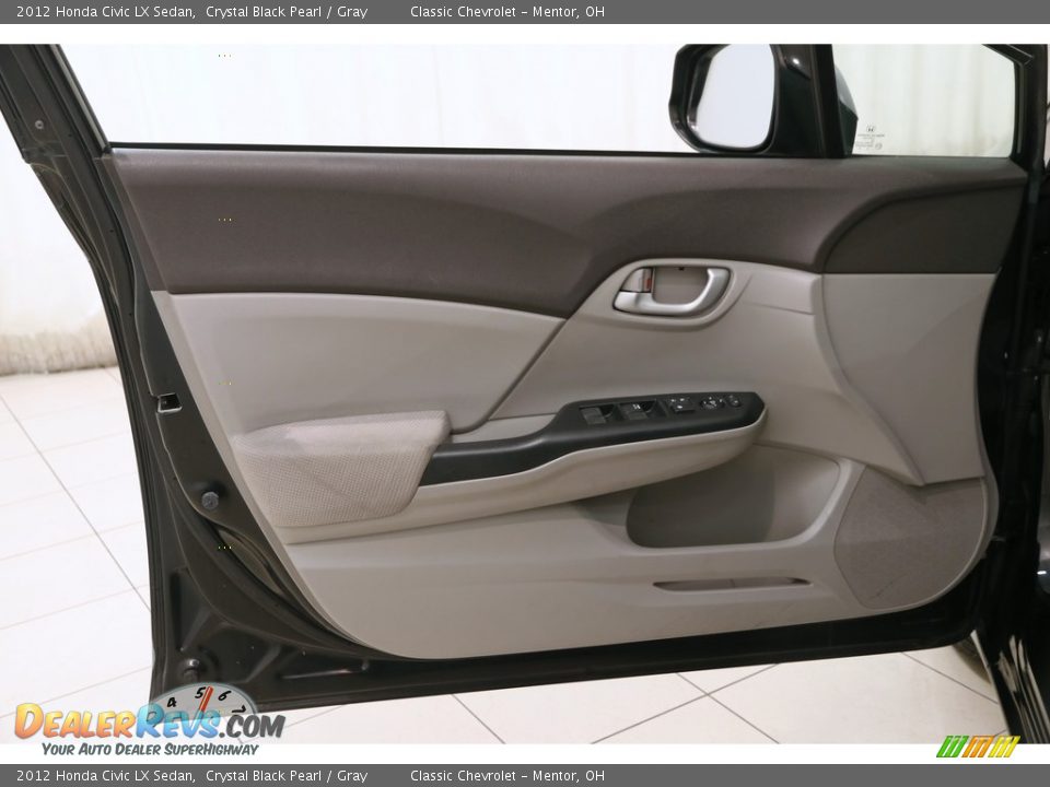 2012 Honda Civic LX Sedan Crystal Black Pearl / Gray Photo #4