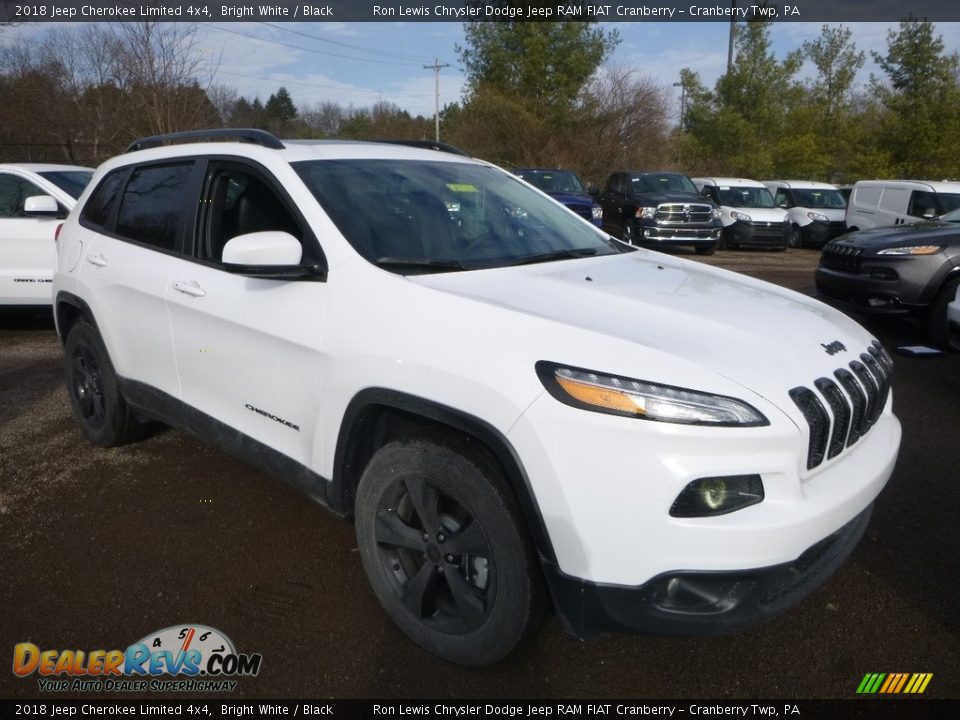 2018 Jeep Cherokee Limited 4x4 Bright White / Black Photo #7
