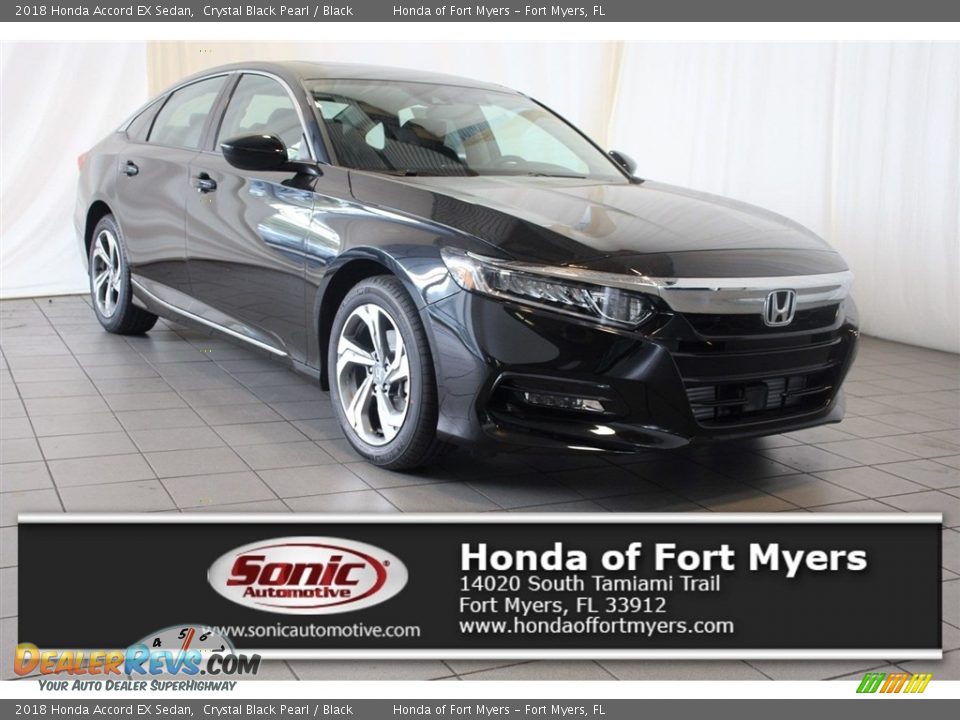 2018 Honda Accord EX Sedan Crystal Black Pearl / Black Photo #1