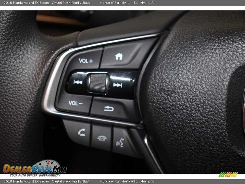 2018 Honda Accord EX Sedan Crystal Black Pearl / Black Photo #14