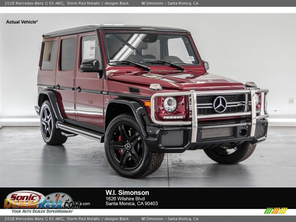 2018 Mercedes-Benz G 63 AMG Storm Red Metallic / designo Black Photo #1