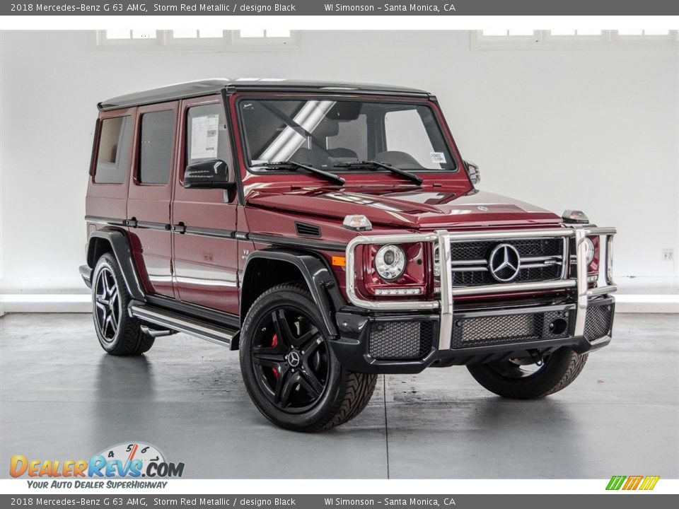 2018 Mercedes-Benz G 63 AMG Storm Red Metallic / designo Black Photo #12