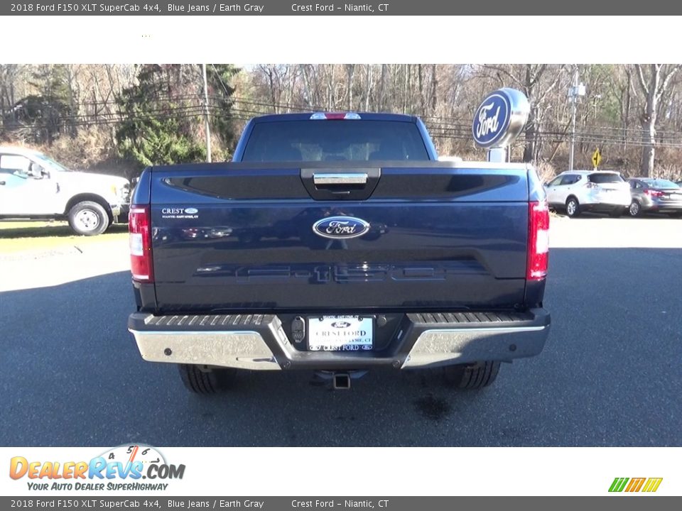2018 Ford F150 XLT SuperCab 4x4 Blue Jeans / Earth Gray Photo #6