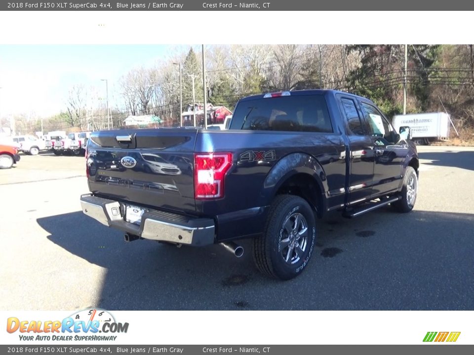 2018 Ford F150 XLT SuperCab 4x4 Blue Jeans / Earth Gray Photo #7