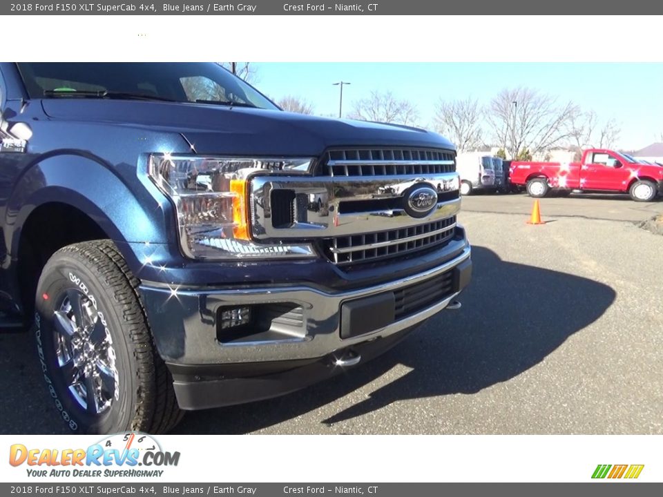 2018 Ford F150 XLT SuperCab 4x4 Blue Jeans / Earth Gray Photo #26