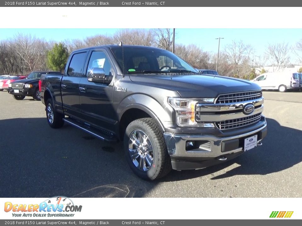 2018 Ford F150 Lariat SuperCrew 4x4 Magnetic / Black Photo #1