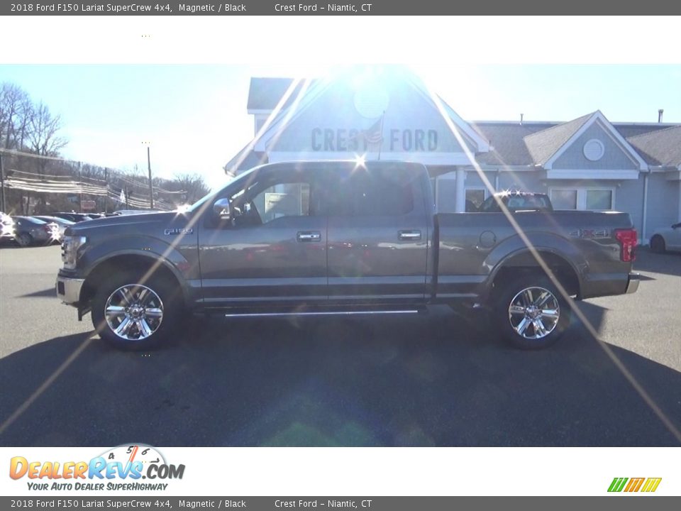 2018 Ford F150 Lariat SuperCrew 4x4 Magnetic / Black Photo #4