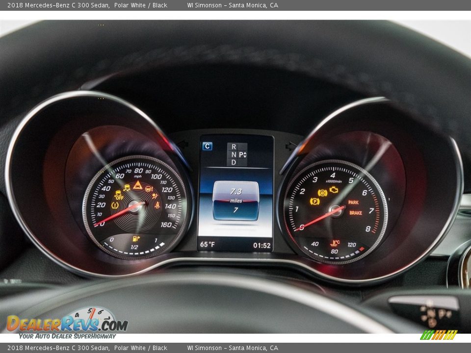 2018 Mercedes-Benz C 300 Sedan Polar White / Black Photo #7