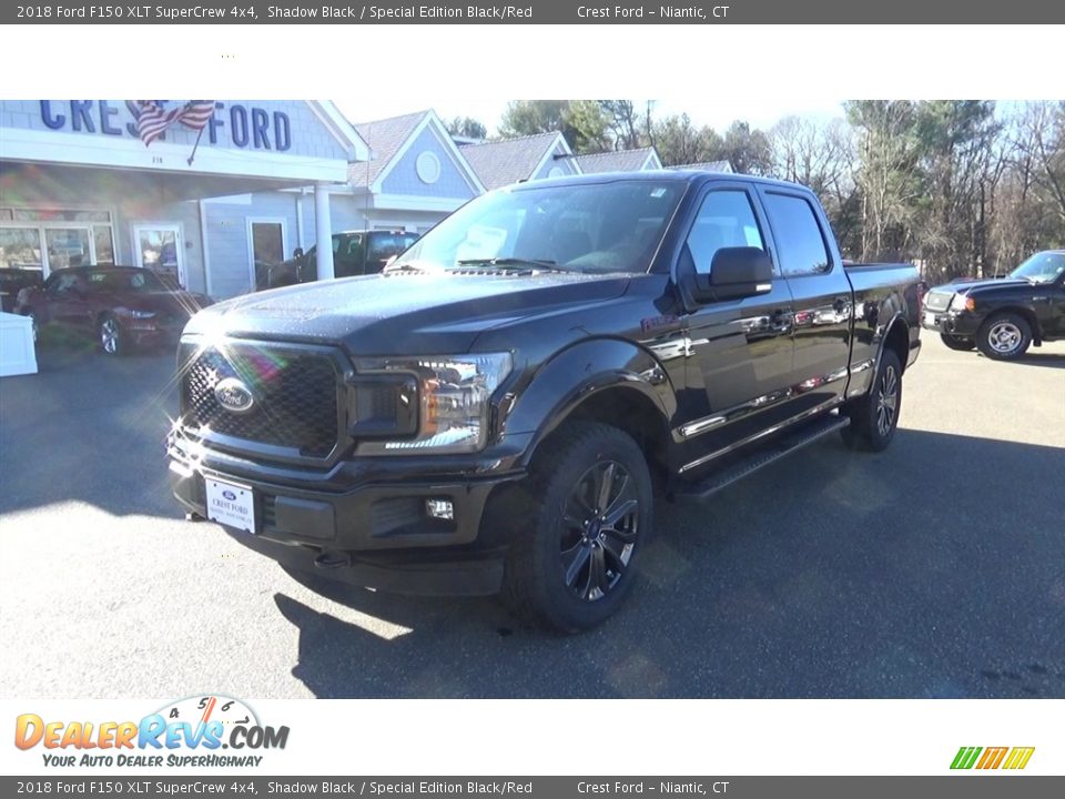 2018 Ford F150 XLT SuperCrew 4x4 Shadow Black / Special Edition Black/Red Photo #3