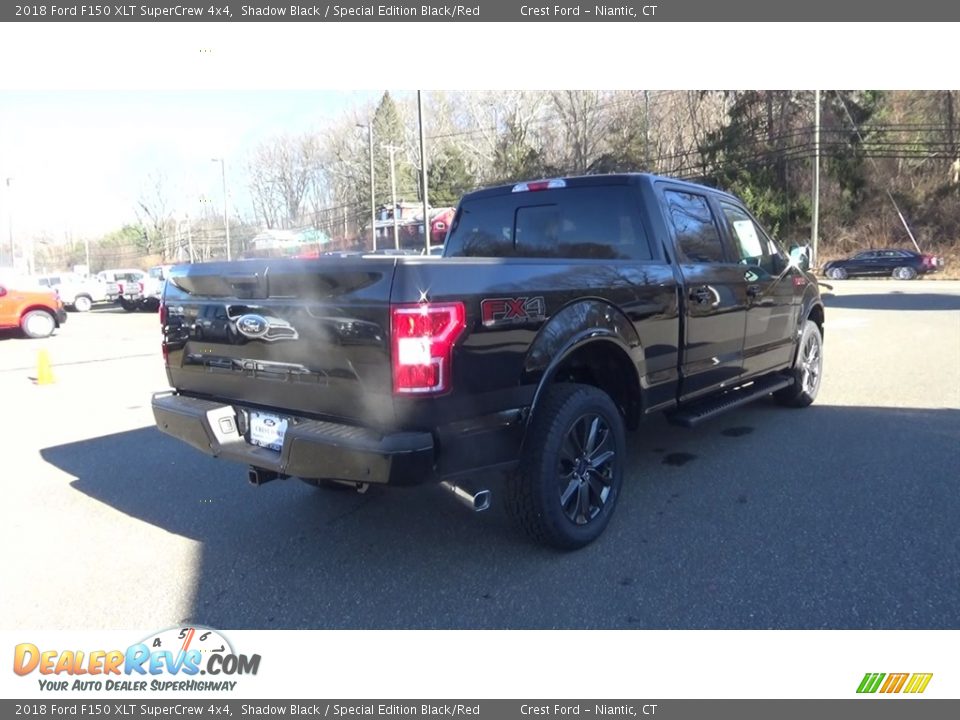 2018 Ford F150 XLT SuperCrew 4x4 Shadow Black / Special Edition Black/Red Photo #7