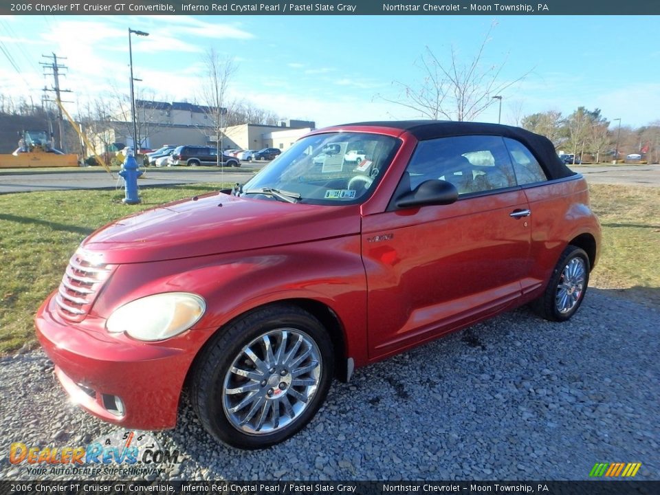 2006 Chrysler PT Cruiser GT Convertible Inferno Red Crystal Pearl / Pastel Slate Gray Photo #1