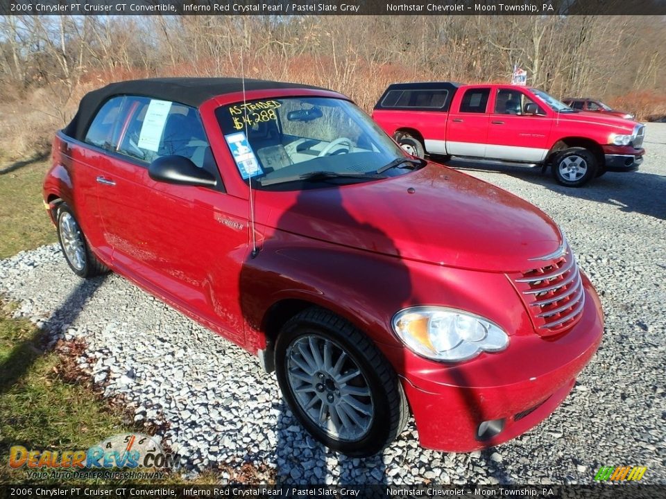 2006 Chrysler PT Cruiser GT Convertible Inferno Red Crystal Pearl / Pastel Slate Gray Photo #5