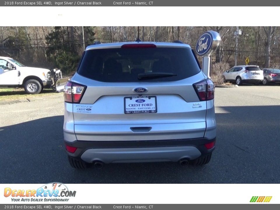 2018 Ford Escape SEL 4WD Ingot Silver / Charcoal Black Photo #6