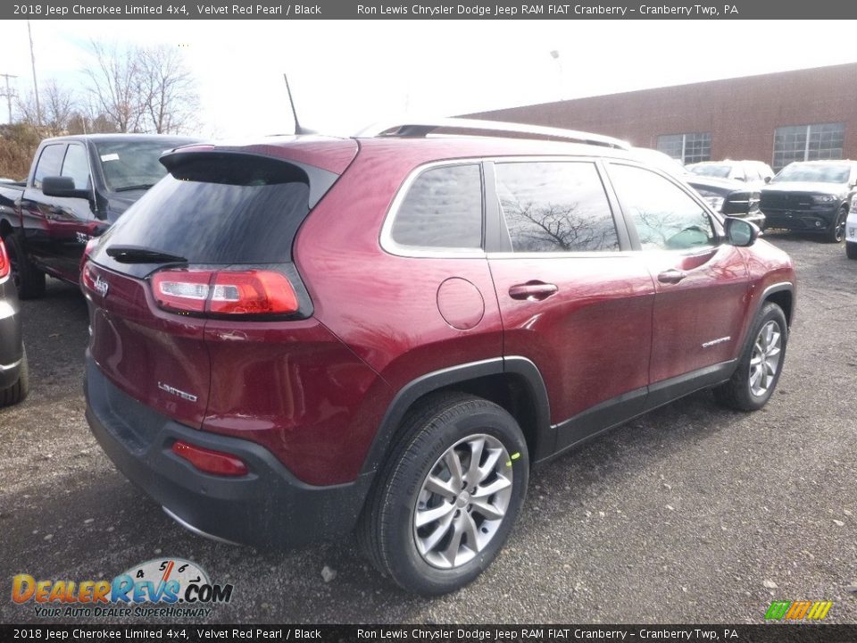 2018 Jeep Cherokee Limited 4x4 Velvet Red Pearl / Black Photo #4