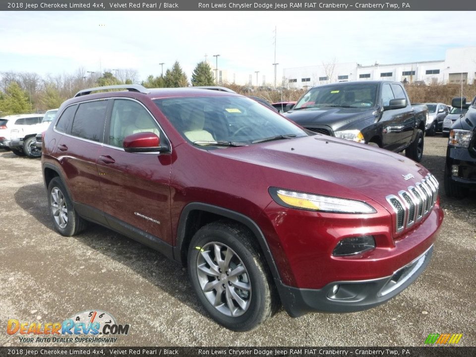 2018 Jeep Cherokee Limited 4x4 Velvet Red Pearl / Black Photo #6