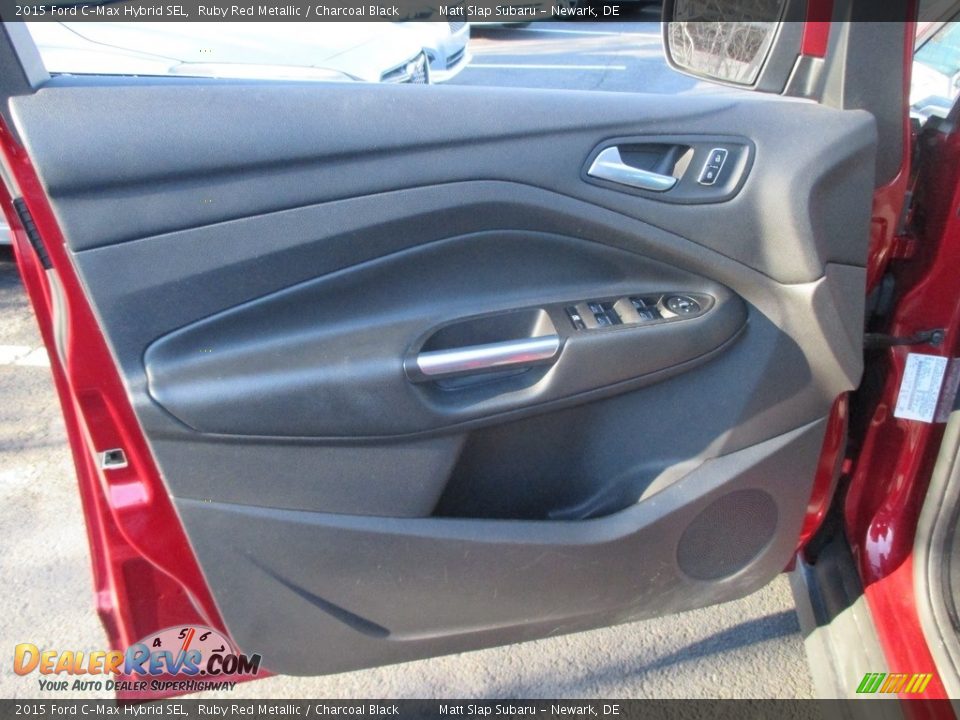 2015 Ford C-Max Hybrid SEL Ruby Red Metallic / Charcoal Black Photo #14