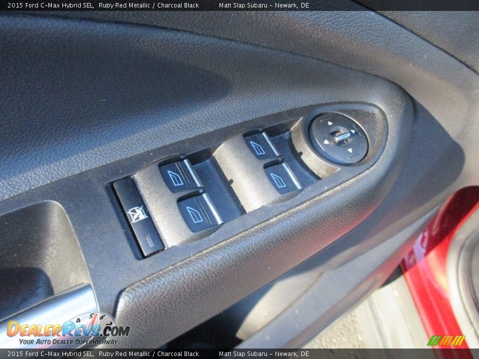 2015 Ford C-Max Hybrid SEL Ruby Red Metallic / Charcoal Black Photo #15