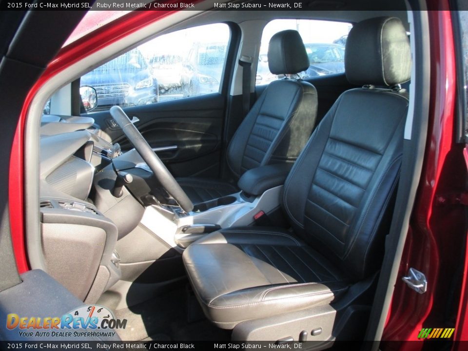 2015 Ford C-Max Hybrid SEL Ruby Red Metallic / Charcoal Black Photo #16