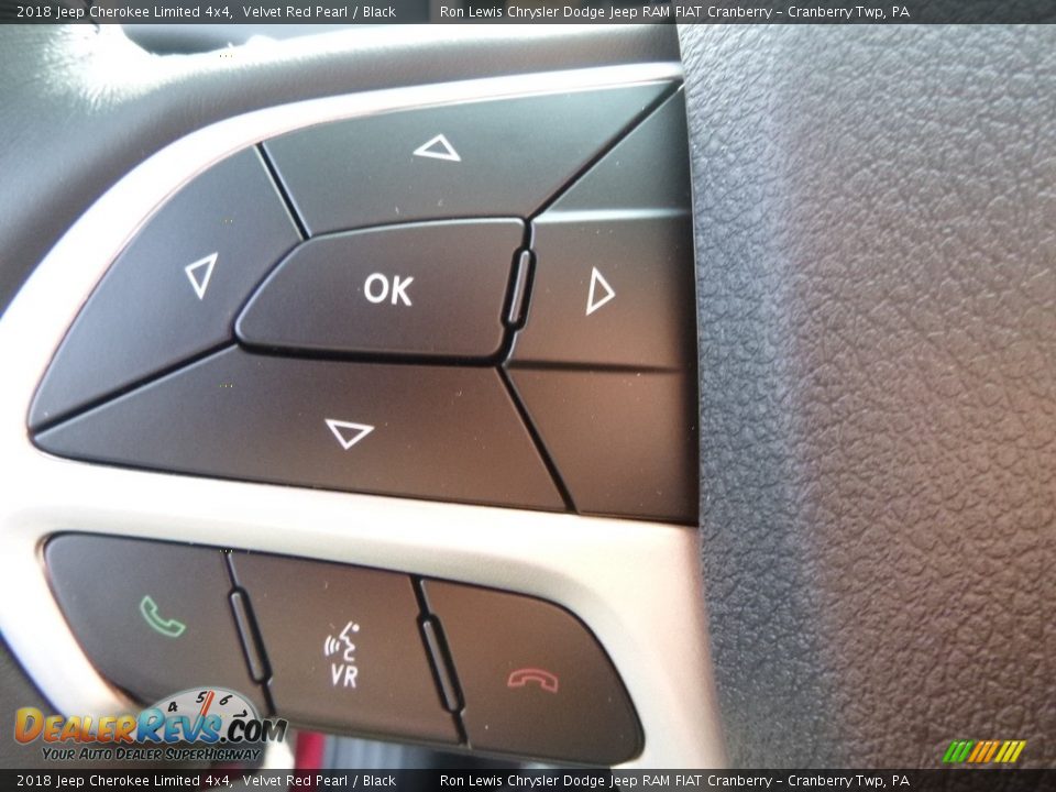 2018 Jeep Cherokee Limited 4x4 Velvet Red Pearl / Black Photo #20