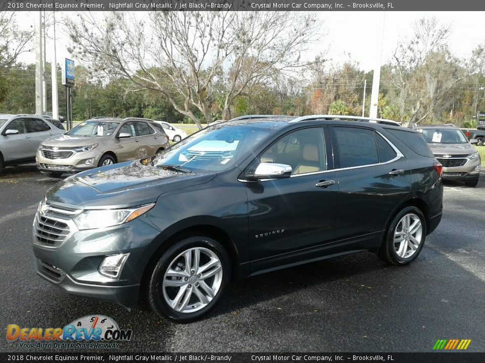 2018 Chevrolet Equinox Premier Nightfall Gray Metallic / Jet Black/­Brandy Photo #1