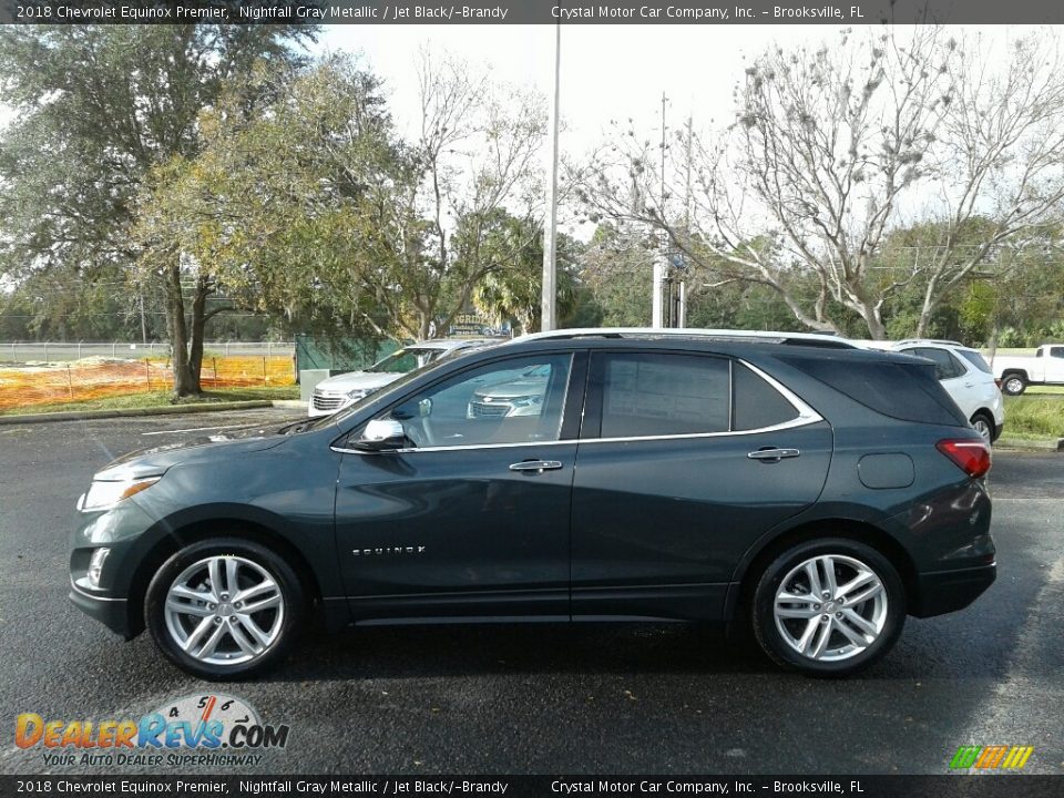 2018 Chevrolet Equinox Premier Nightfall Gray Metallic / Jet Black/­Brandy Photo #2