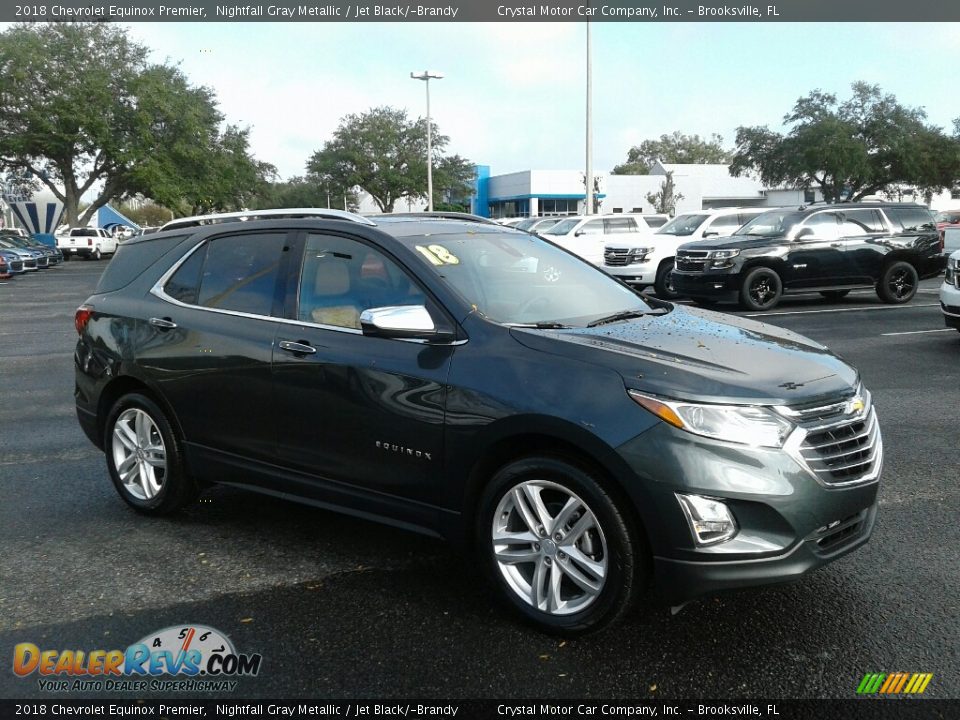 2018 Chevrolet Equinox Premier Nightfall Gray Metallic / Jet Black/­Brandy Photo #7