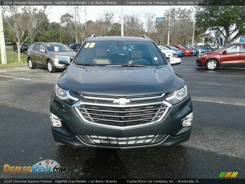 2018 Chevrolet Equinox Premier Nightfall Gray Metallic / Jet Black/­Brandy Photo #8