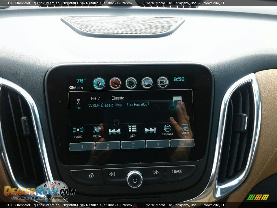 2018 Chevrolet Equinox Premier Nightfall Gray Metallic / Jet Black/­Brandy Photo #15