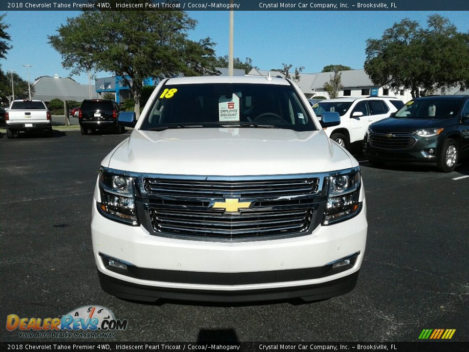 2018 Chevrolet Tahoe Premier 4WD Iridescent Pearl Tricoat / Cocoa/­Mahogany Photo #8