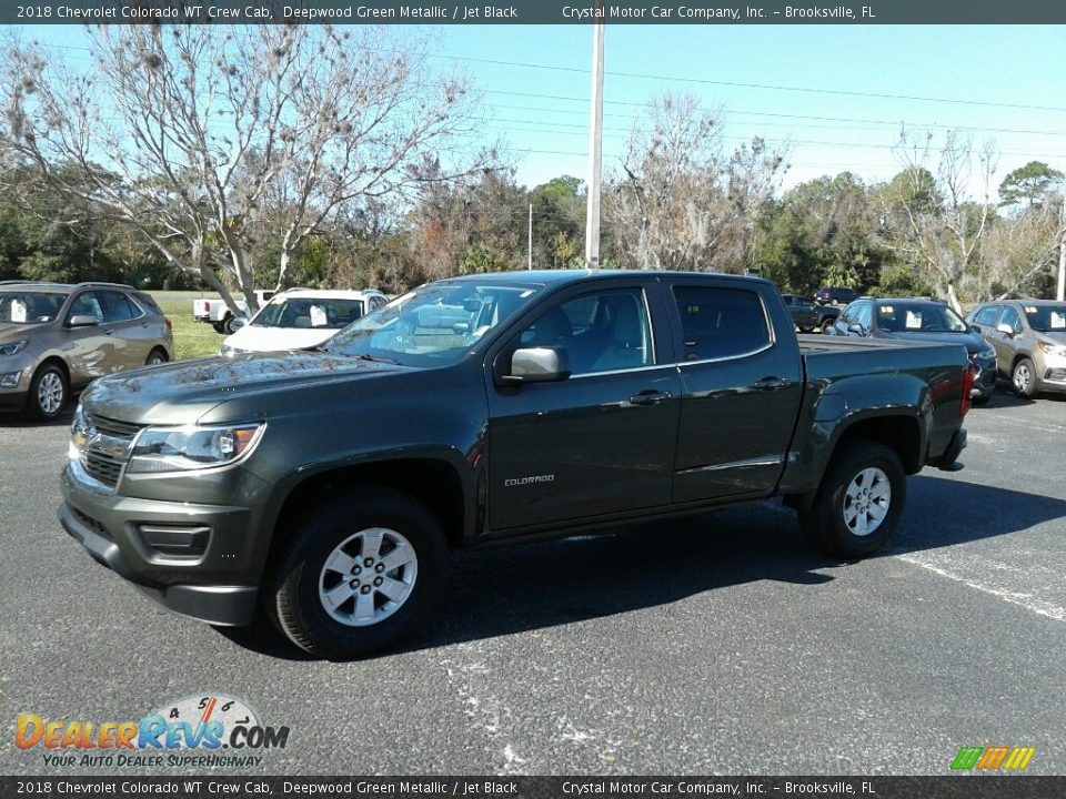 2018 Chevrolet Colorado WT Crew Cab Deepwood Green Metallic / Jet Black Photo #1