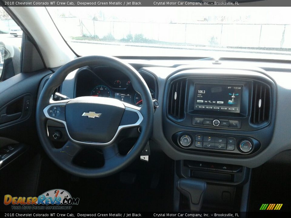 2018 Chevrolet Colorado WT Crew Cab Deepwood Green Metallic / Jet Black Photo #13