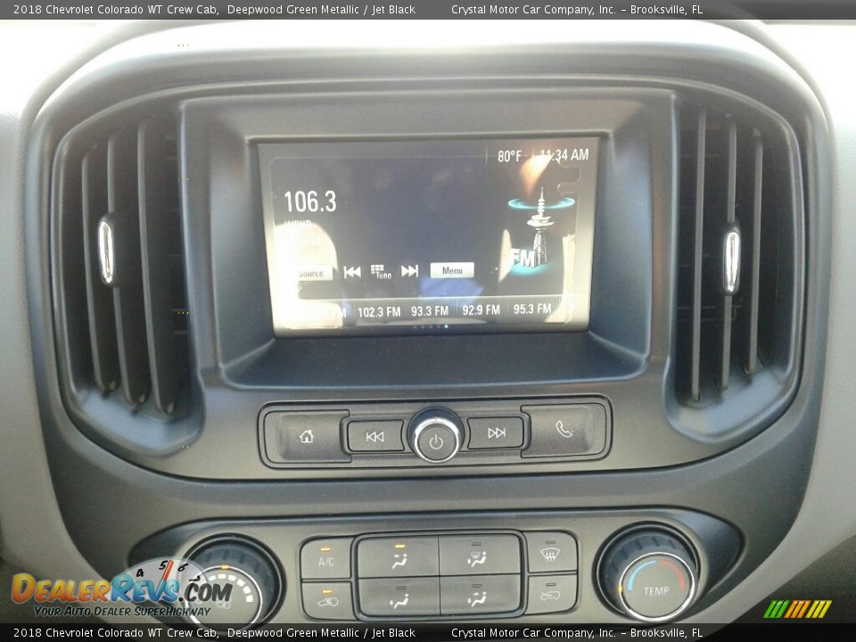 2018 Chevrolet Colorado WT Crew Cab Deepwood Green Metallic / Jet Black Photo #15