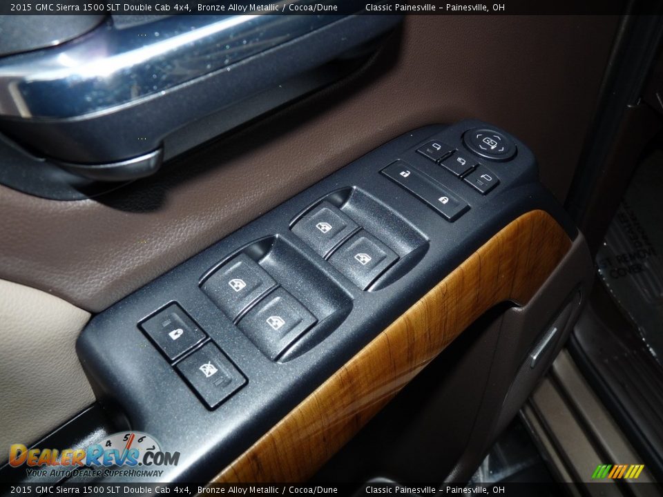 2015 GMC Sierra 1500 SLT Double Cab 4x4 Bronze Alloy Metallic / Cocoa/Dune Photo #10