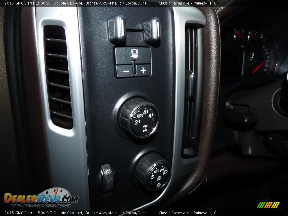 2015 GMC Sierra 1500 SLT Double Cab 4x4 Bronze Alloy Metallic / Cocoa/Dune Photo #11