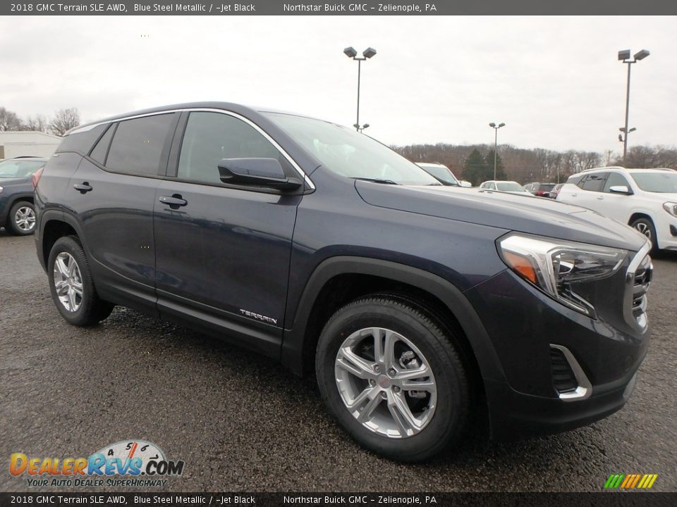 2018 GMC Terrain SLE AWD Blue Steel Metallic / ­Jet Black Photo #3