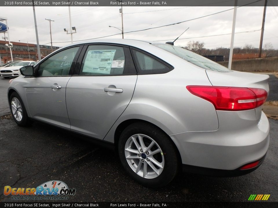 2018 Ford Focus SE Sedan Ingot Silver / Charcoal Black Photo #4