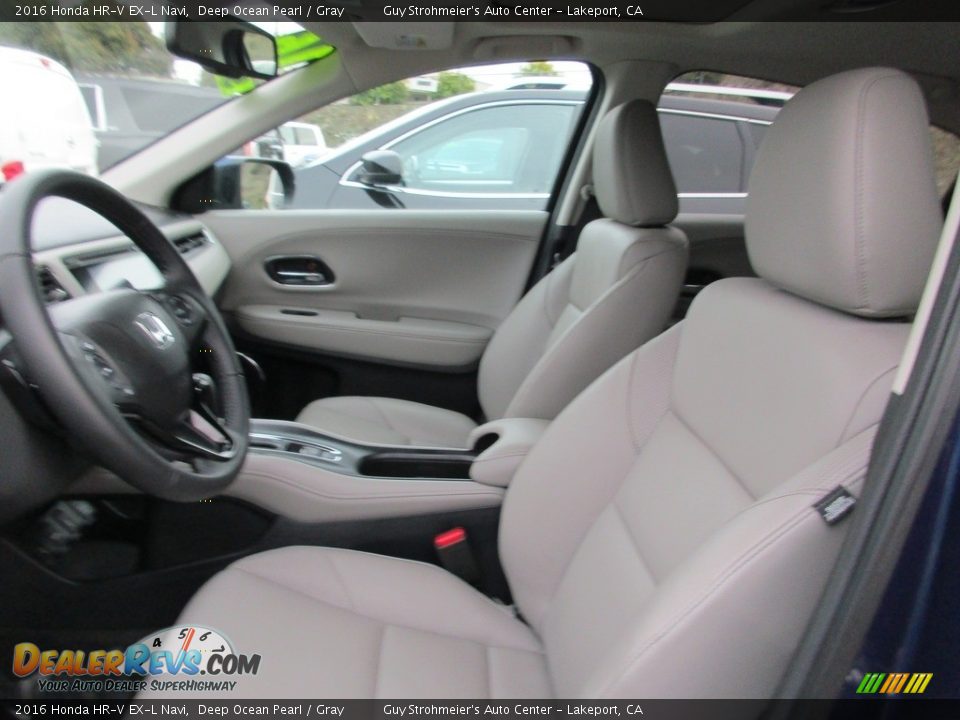 2016 Honda HR-V EX-L Navi Deep Ocean Pearl / Gray Photo #7