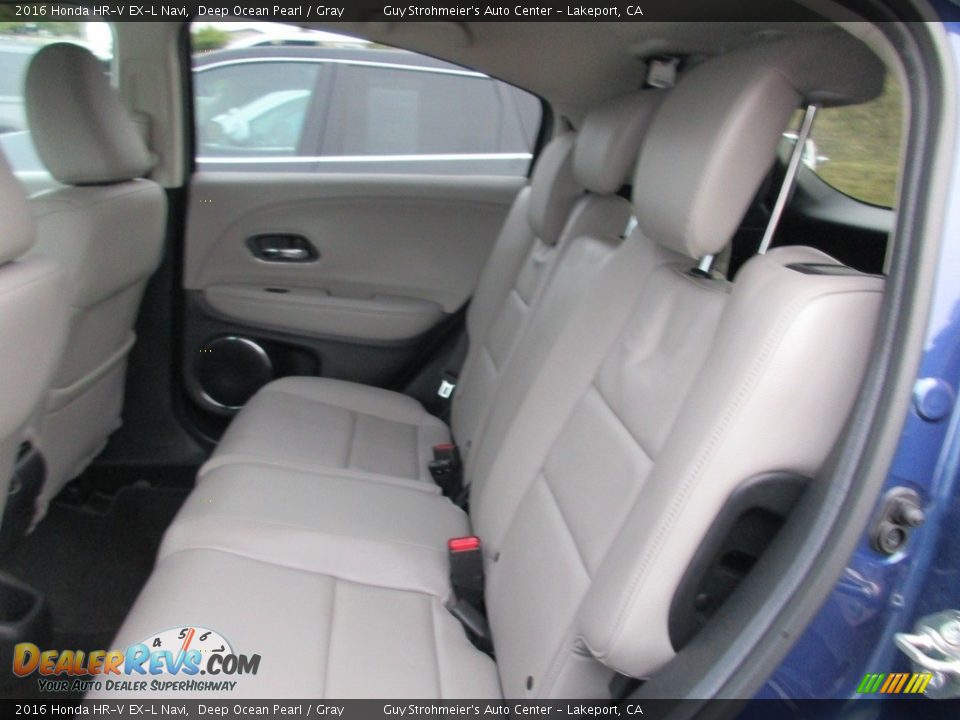 2016 Honda HR-V EX-L Navi Deep Ocean Pearl / Gray Photo #8