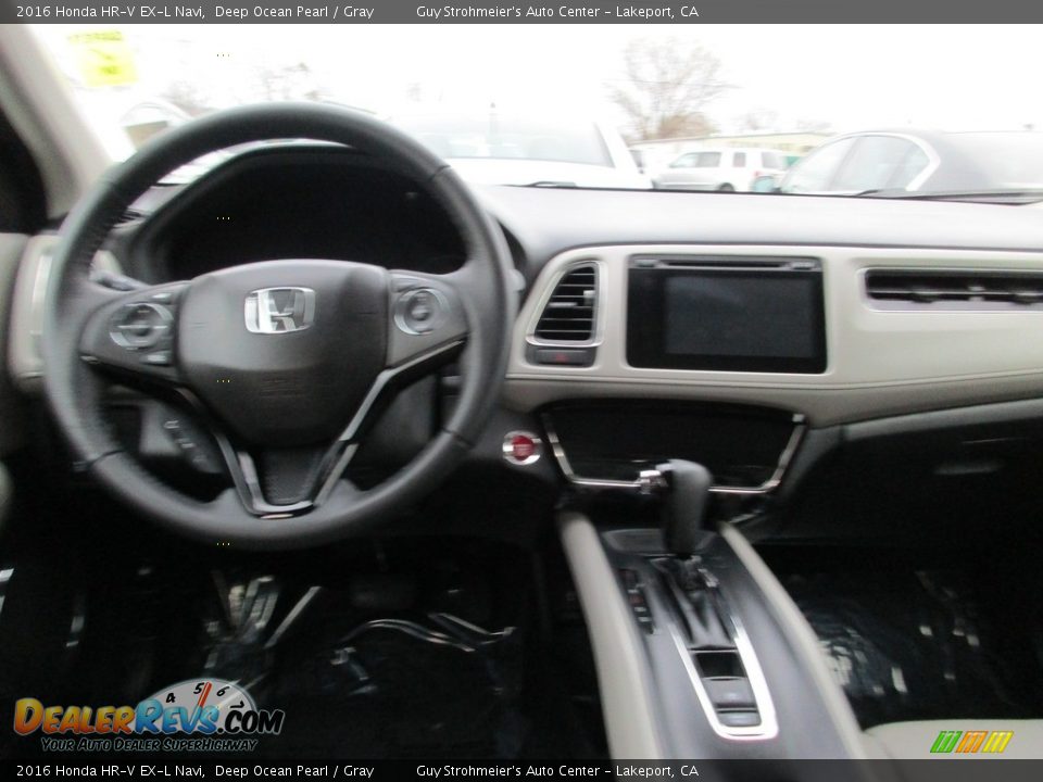2016 Honda HR-V EX-L Navi Deep Ocean Pearl / Gray Photo #9