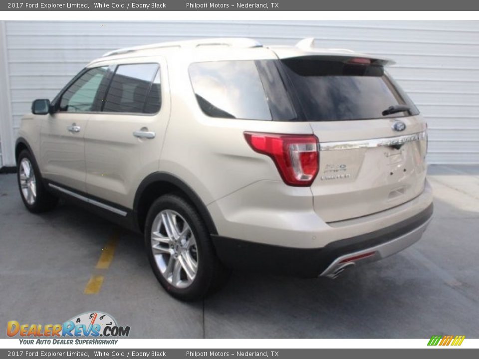 2017 Ford Explorer Limited White Gold / Ebony Black Photo #6