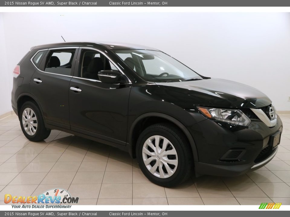 2015 Nissan Rogue SV AWD Super Black / Charcoal Photo #1